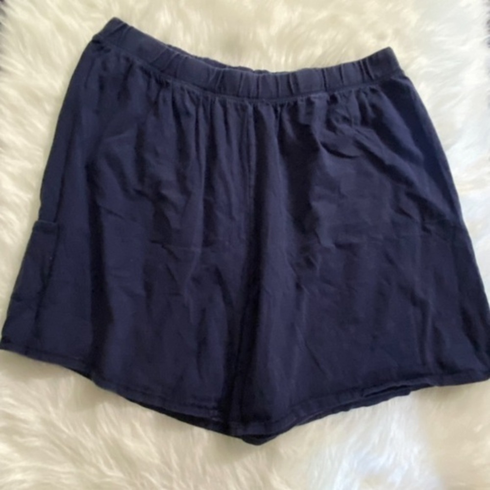 Just My Size Women’s Shorts Size 3X Blue Stretch Relaxed‎ Fit